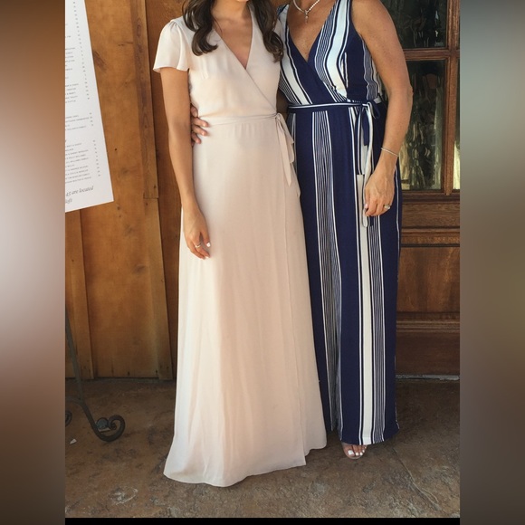 Show Me Your Mumu Noelle Wrap Dress, Dusty Pink size XS - Picture 3 of 3